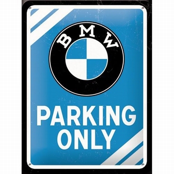 BMW Parking only metalen reclamebord