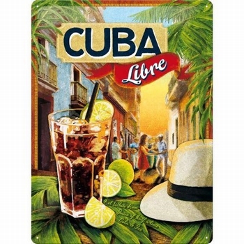 Cuba Libre metalen relief reclamebord rum