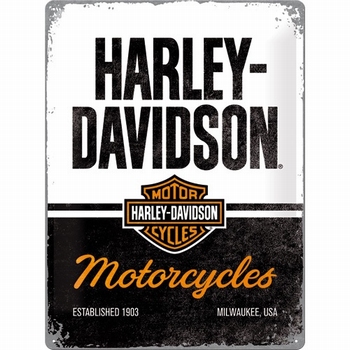 Harley Davidson motorcycles metalen reclamebord reli