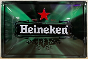 Heineken Logo bier RELIEF metalen wandbord