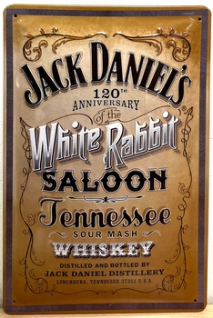Jack Daniel's White Rabiit saloon relief bord