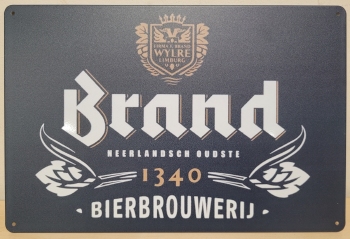 Brand Bier brouwerij Logo wandbord metaal 30x20 cm