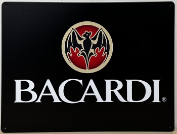 Bacardi Logo Horizontaal metalen reclamebord