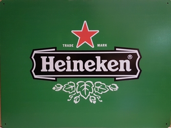 Heineken groen logo krat metalen wandbord
