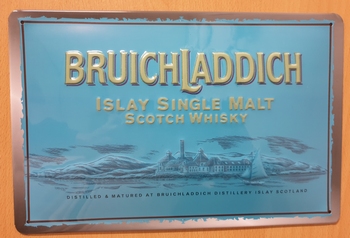 Bruichladdich scotch whisky  metalen reclamebord RELIEF