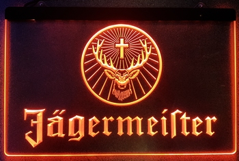 Jagermeister logo ledlamp oranje led