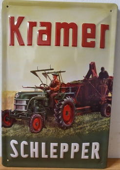 Kramer tractor Schlepper metalen wandbord  relief